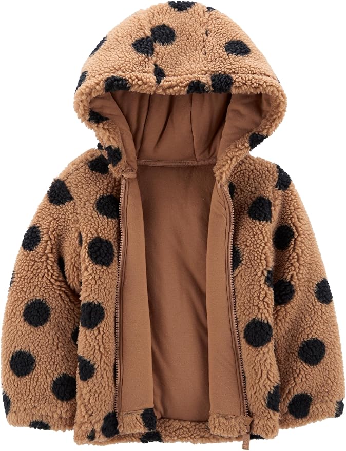 Simple Joys by Carter's Girls' Hooded Sherpa Jacket - Image 2