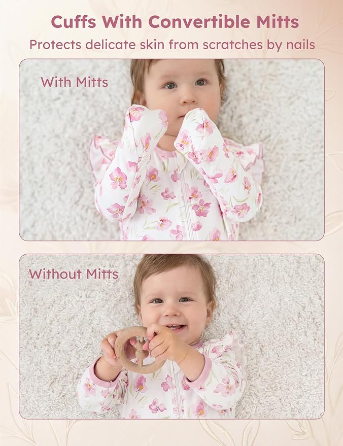 Yoofoss Baby Sleepers Baby Girl Clothes 100% Organic Cotton Pajamas - Image 5