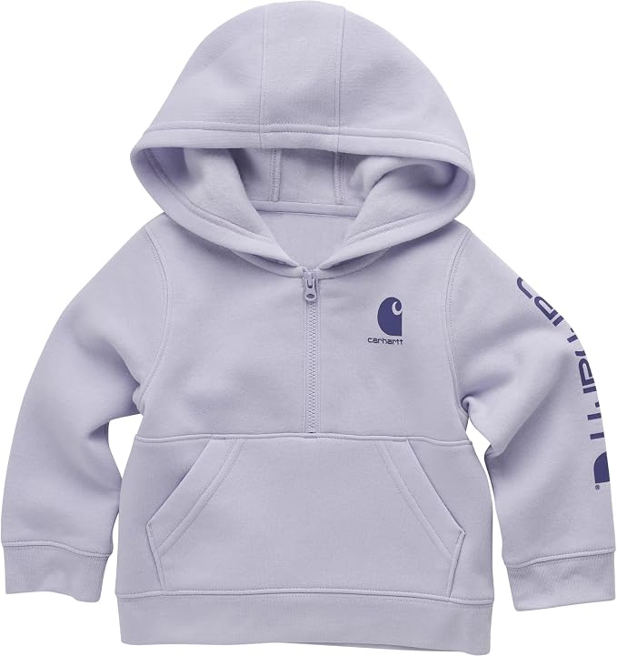 Carhartt girls Long-sleeve Half-zip Hooded Sweatshirt by Carhartt