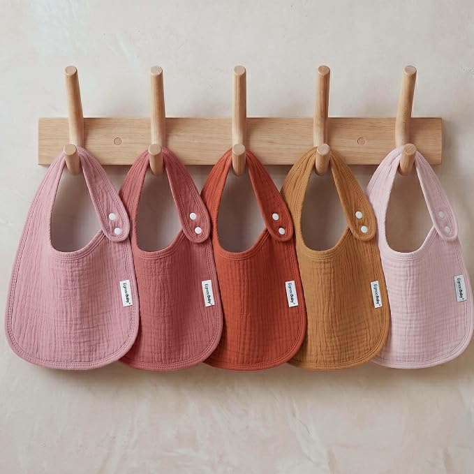 Muslin Baby Bibs for Drooling and Teething, Bibs for Boys Girls | Soft Cotton - Image 8