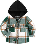 YOUNGER STAR Toddler Kids Boys Girls Flannel Hooded Plaid Shirt Button Baby Red by YOUNGER+STAR
