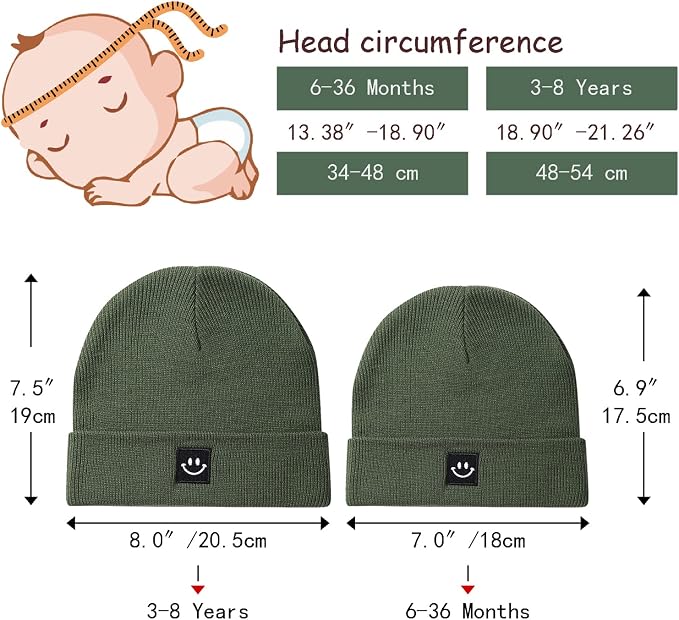 Baby Beanie Knit Ski Hat with Cute Face - Image 4