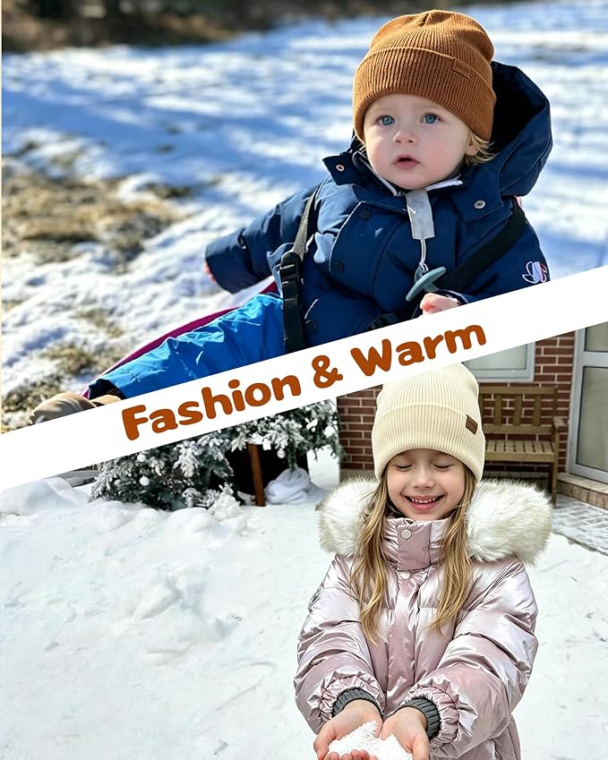 Baby Beanie Toddler Infant Winter Hats kids Warm Knit Caps - Image 6