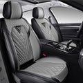 Seat Covers,Car Seat Covers Full Set,Car Seat Cover, Car Seat Covers Front Seat Cover,Waterproof Car Seat Cushion,Leather Seat Cover Seat Protector Universal Fit Most Car（2 Seat,Gary&Black）