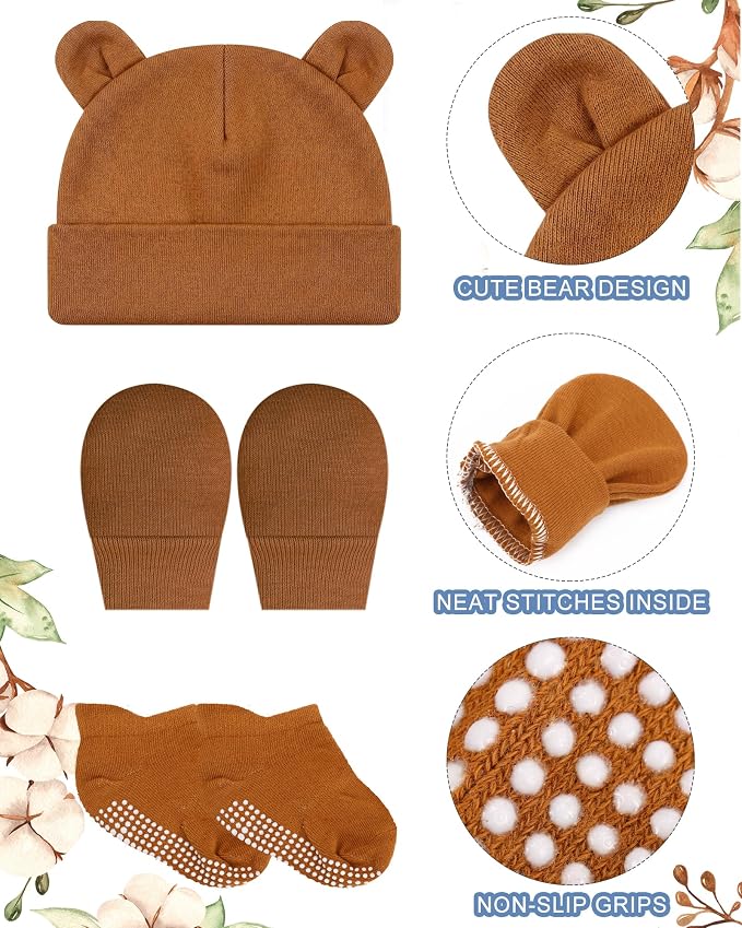 Geyoga Newborn Baby Hat Set - Image 4