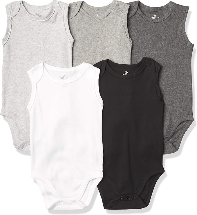 HonestBaby baby-boys Sleeveless Bodysuits One-piece 100% Organic Cotton by HonestBaby