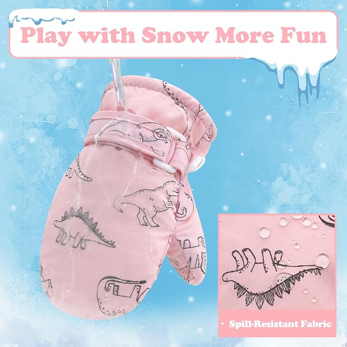 Sarfel Toddler Mittens Waterproof Toddler Gloves Baby Winter Mittens Toddler - Image 2