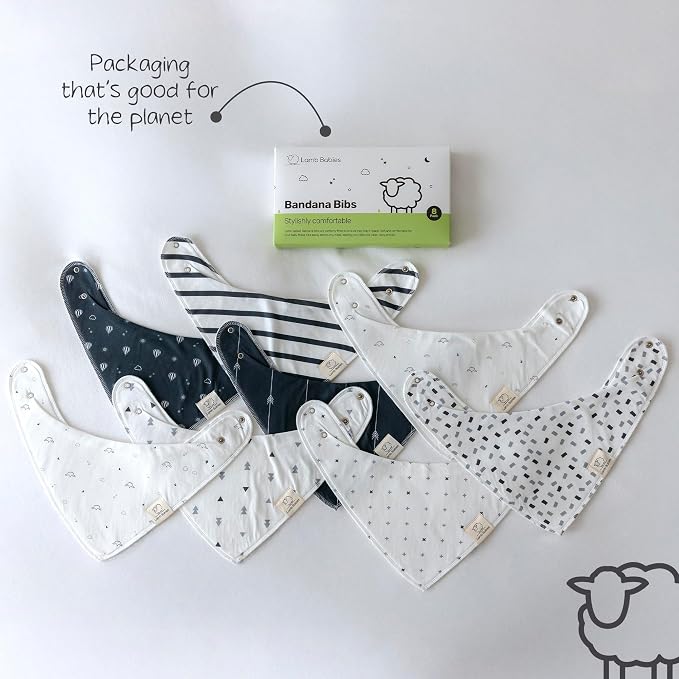 Cotton Bandana Bibs for Babies, Absorbent Drool Bibs for Feeding & Teething - Image 8