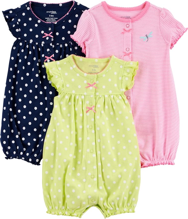 Simple Joys by Carter's Baby Boys 3 pack Snap up Rompers by SimpleJoysbyCarters