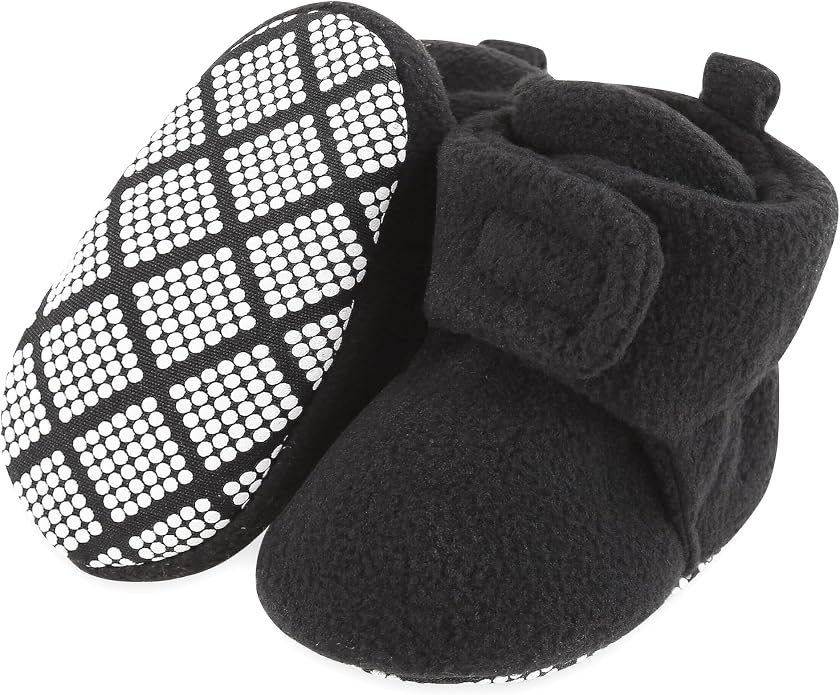 Baby Booties Fleece Unisex Non-Slip Shoes First Walkers 0-18 Months by Unknown
