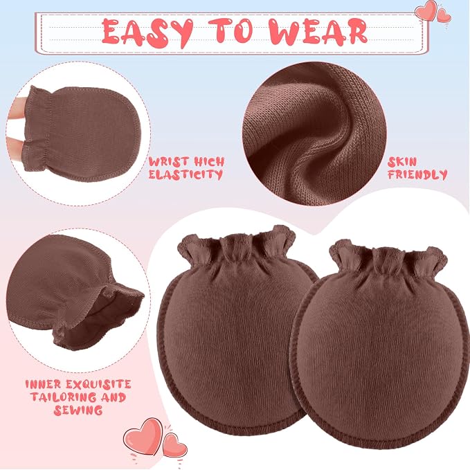 Syhood 9 Pairs Newborn Infant Mittens 0-6 Months - Image 6