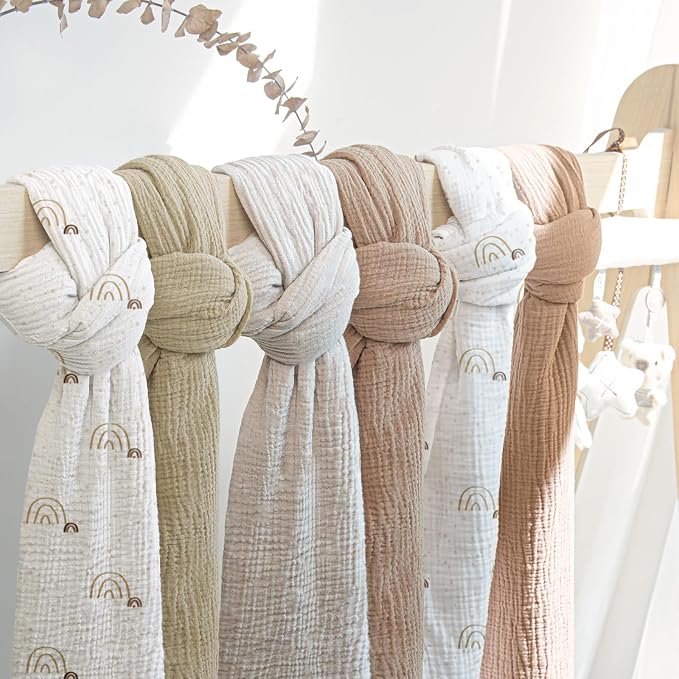 lulumoon Muslin Swaddle Blanket Baby: Cotton Receiving Wrap - Image 6