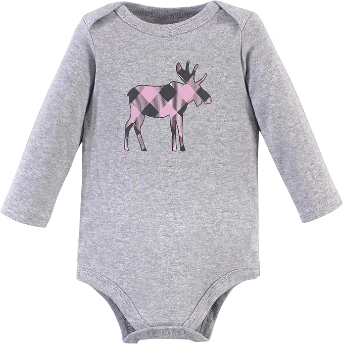 Hudson Baby Baby Girls' Cotton Long-sleeve Bodysuits 3-pack - Image 3