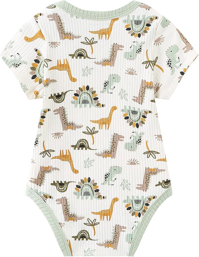 Kiddiezoom Newborn Baby Unisex Cotton One-Piece Bodysuits Baby Gift 5-Pack Baby - Image 7