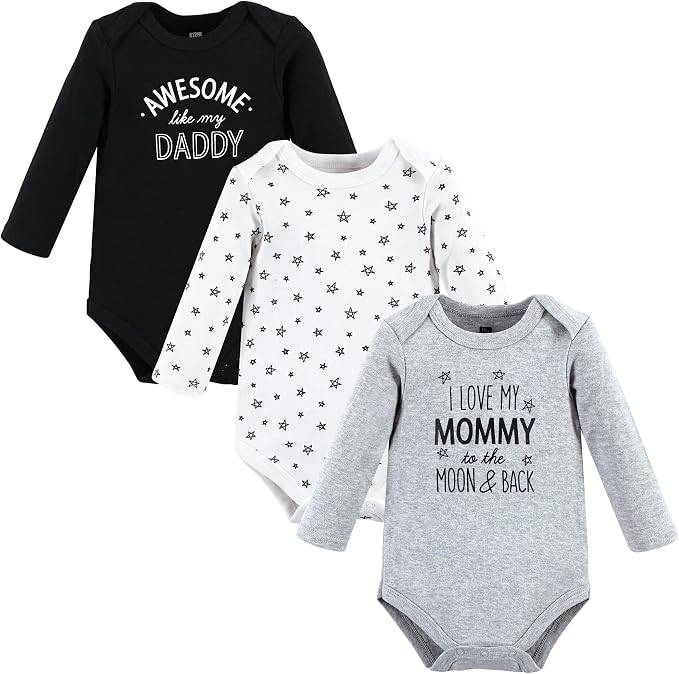 Hudson Baby baby-boys Cotton Long-sleeve Bodysuits 3-pack by HudsonBaby