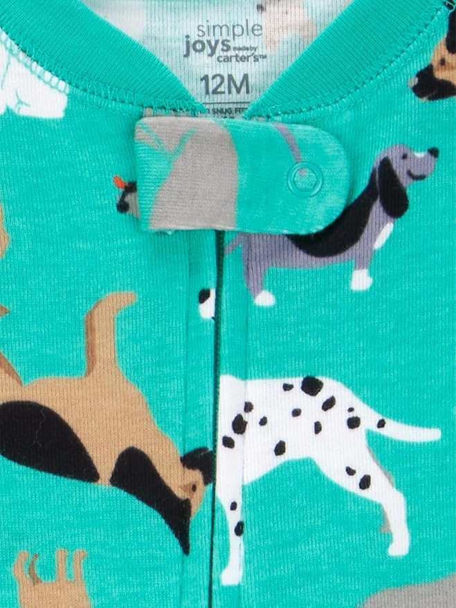 Simple Joys by Carter's Babys' 3 pack Snug Fit Footless Cotton Pajamas - Image 4
