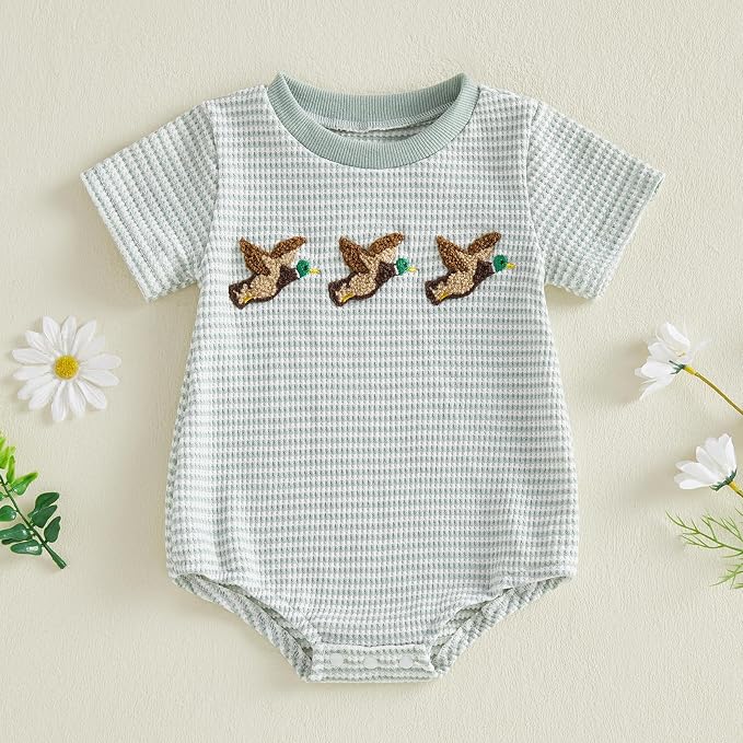 Newborn Baby Boy Girl Summer Clothes Funny Print Sweatshirt Romper Oversized - Image 4
