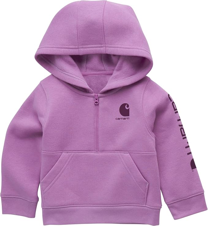 Carhartt girls Long-sleeve Half-zip Hooded Sweatshirt by Carhartt