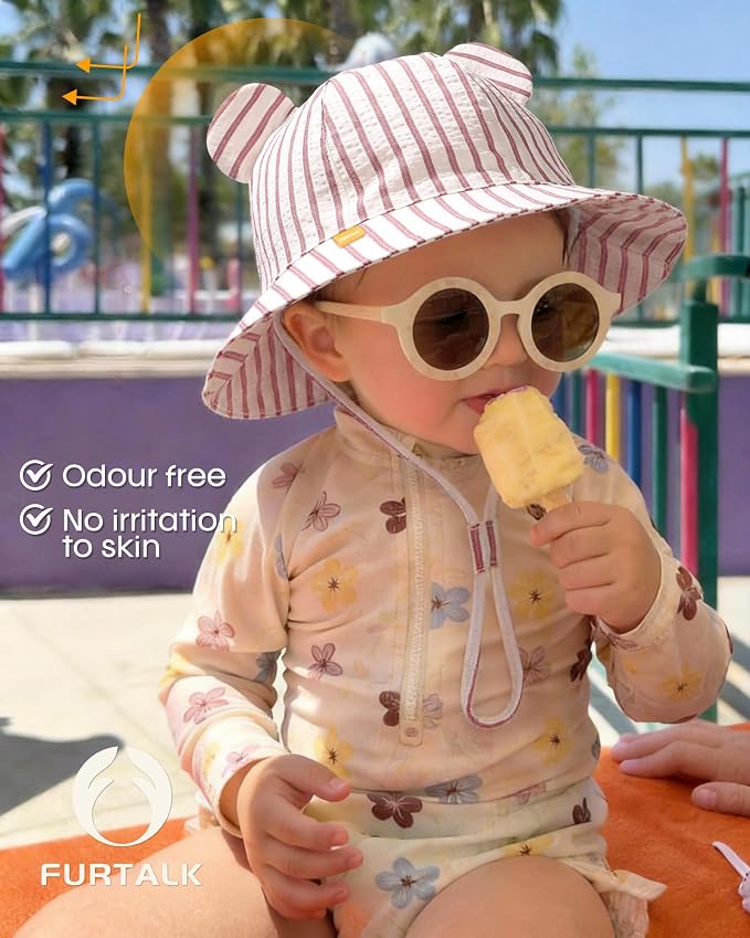 FURTALK Baby Sun Hat Infant Toddler Hat UPF 50+ Bucket Hat - Image 2