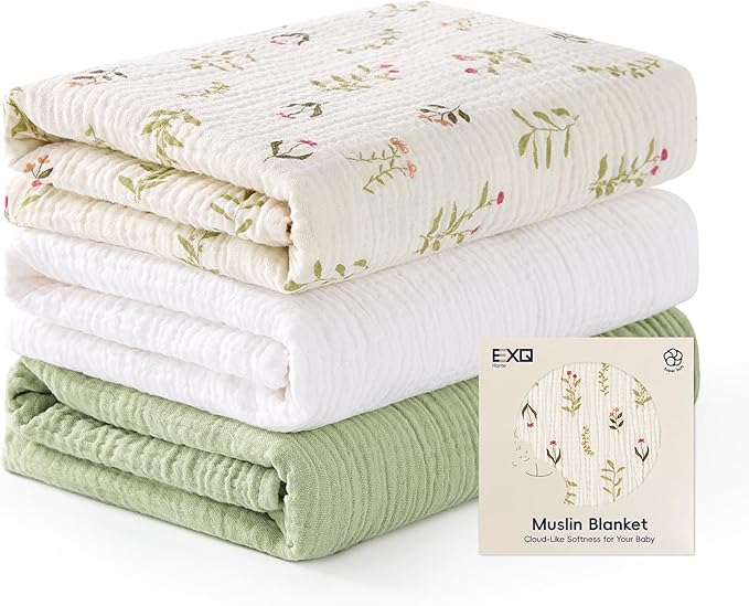 EXQ Home Muslin Swaddle Blankets by EXQHomeTexitleCoLtd
