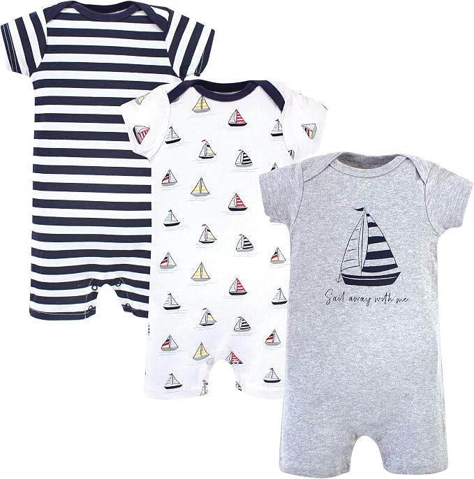 Hudson Baby Unisex Cotton Rompers by HudsonBaby