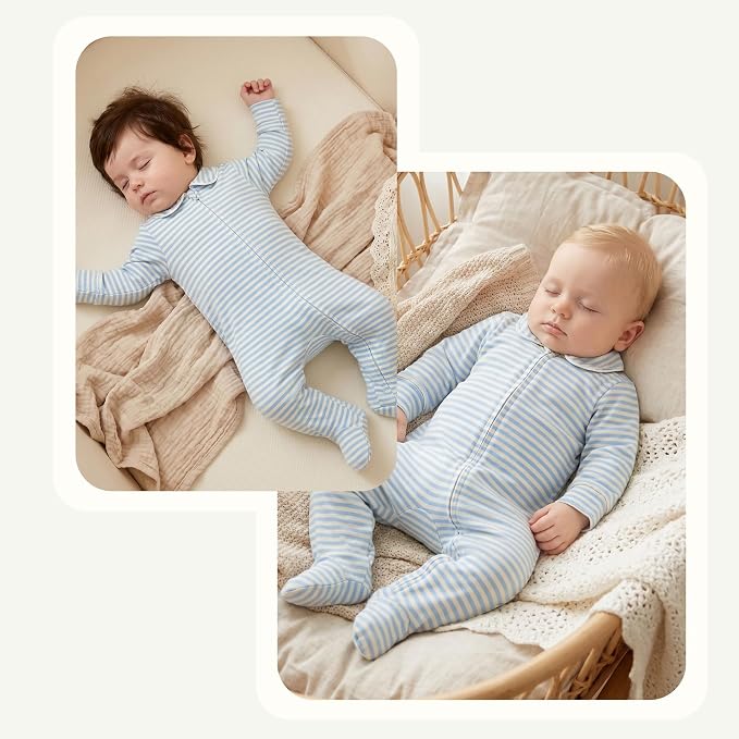 Seyurigaoka Newborn Baby Boy Girl Romper Long Sleeve Zipper Jumpsuit - Image 6