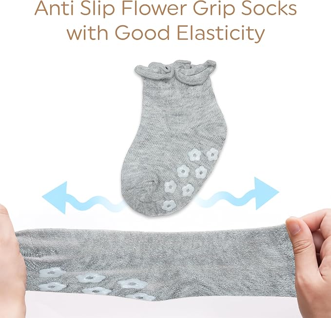Organic Cotton Blend Ruffle Toddler Socks 6M-12M-2t-3t-4t-5t Gift - Image 7