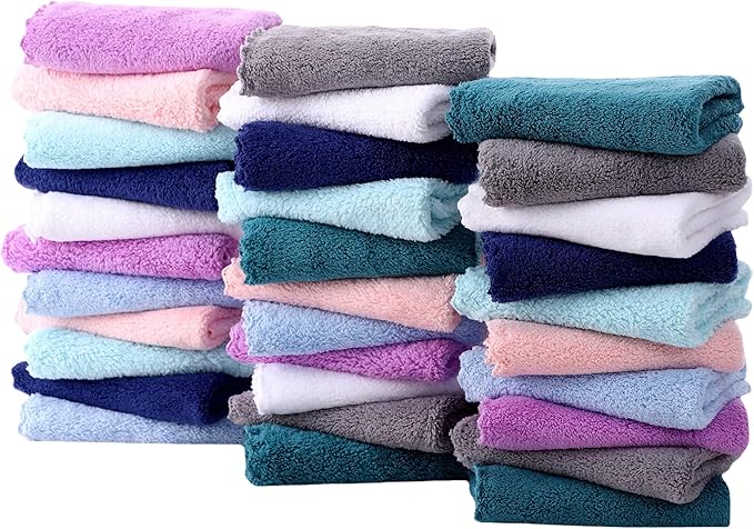 32 Pack Baby Washcloths by BAMBOOQUEEN