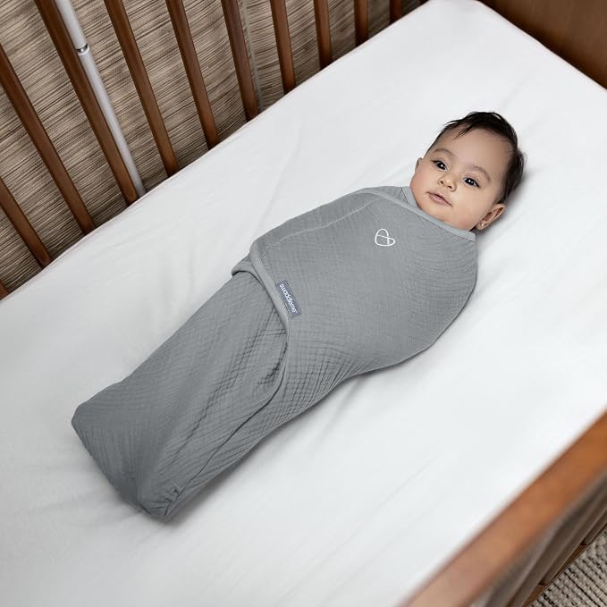 SwaddleMe by Ingenuity Muslin Original Swaddle, 100% Cotton, Size Small/Medium - Image 9