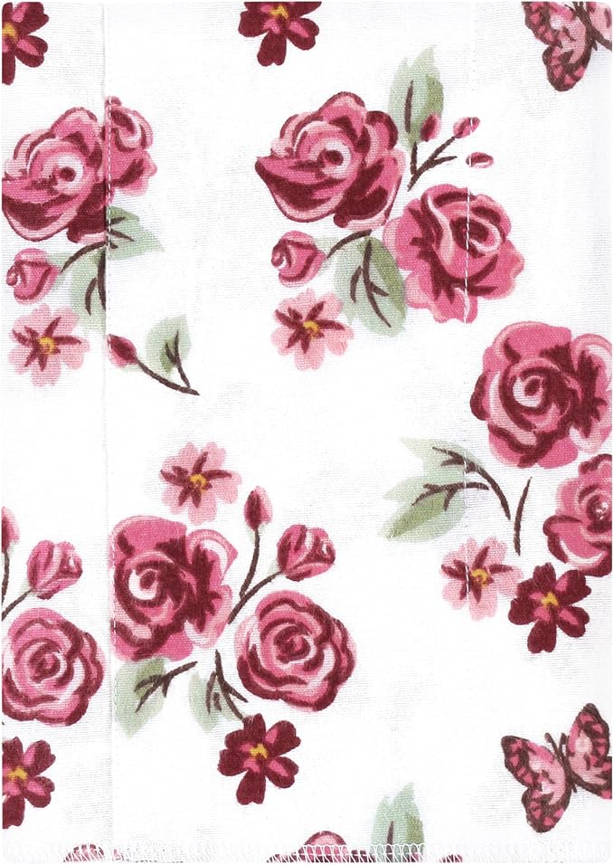 Luvable Friends Hudson Baby Flannel Burp Cloths 7pk, Rose Garden - Image 2