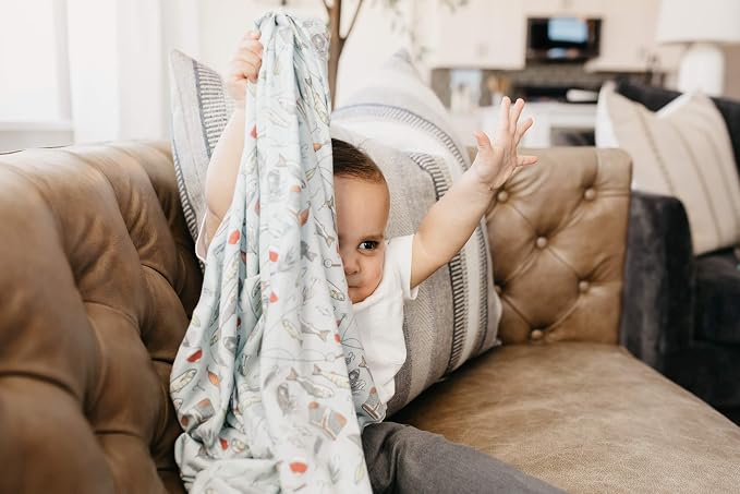 Copper Pearl Swaddle Blankets for Newborns | Soft Stretchy Receiving Blankets - Image 7