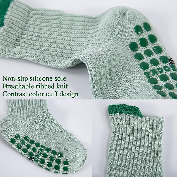 8 Pairs Baby Toddler Socks Non-Slip Grip Socks - Image 6