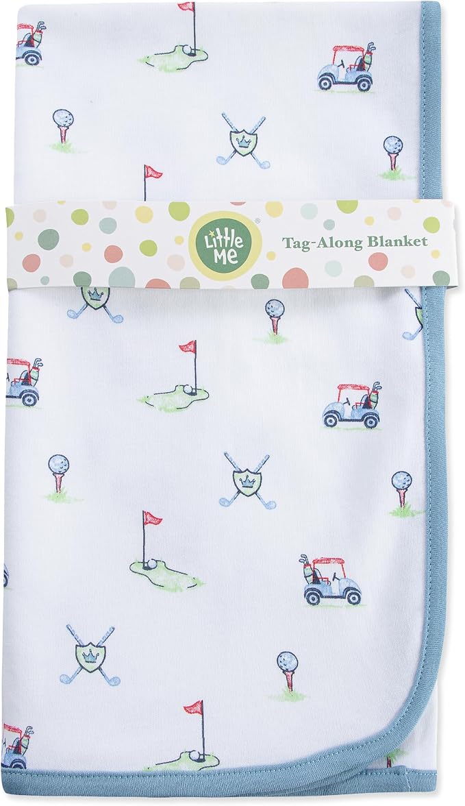 Little Me Blankets for Baby Boys' Swaddling Receiving Blanket, 30 x 27 Inches by LittleMeChildrensApparel