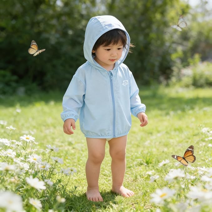 Baby Lightweight Sun-UV-Protection Hoodie Toddler Summer Sunscreen Jacket - Image 2