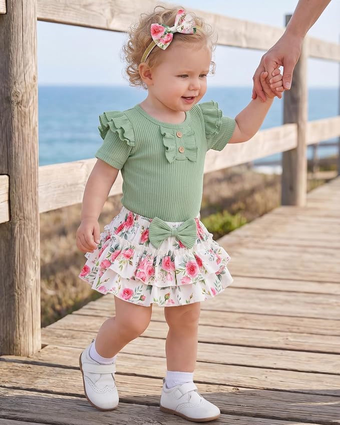 HONGTEYA Baby Girl Clothes Set Newborn Infant Summer Outfits - Image 6