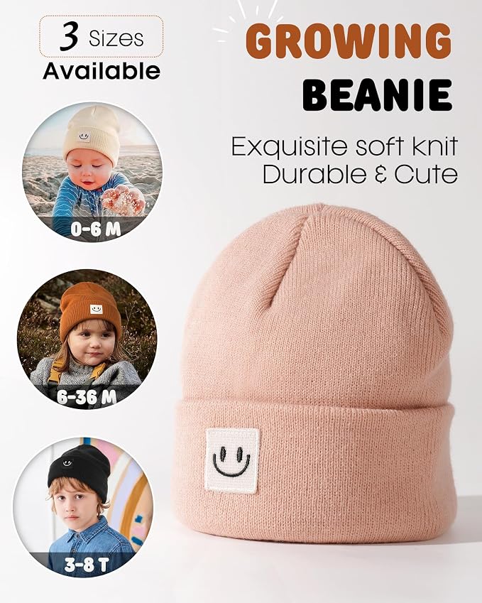 FURTALK Baby Beanie Knitted Hats Toddler Kids Winter Soft Warm Skull Cap | - Image 6