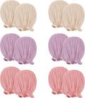 Pro Goleem Muslin Baby Mittens for Newborn, 100% Cotton No Scratch Soft Breathable Gloves for Boys and Girls 0-6 months