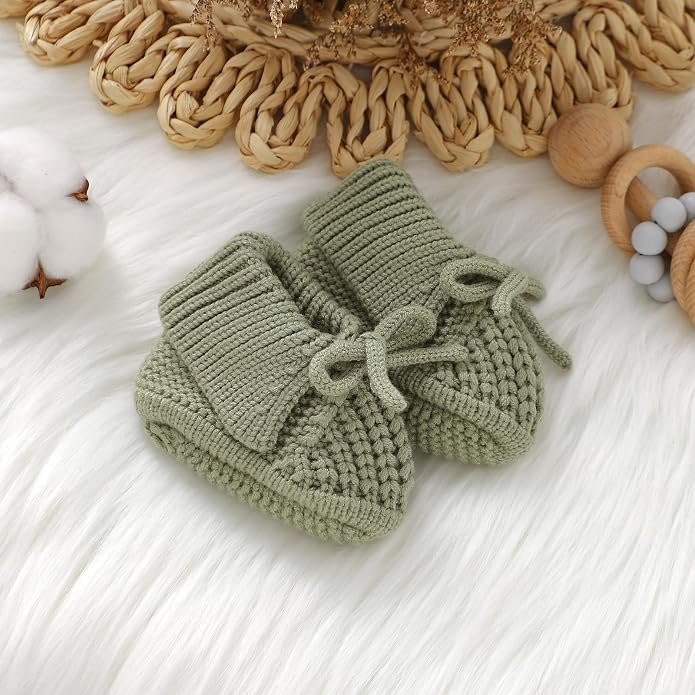 Baby Booties Newborn Boys Girls First Walkers Knit Infant Sock Shoes - Image 5