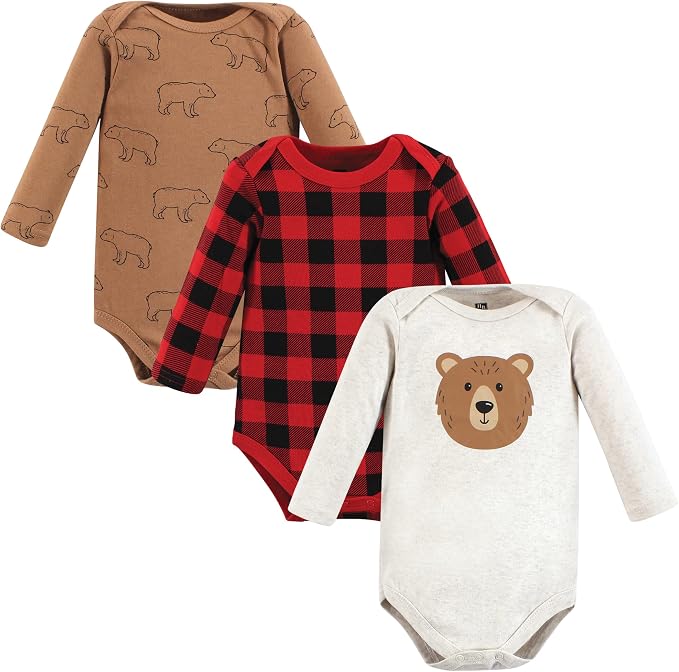 Hudson Baby baby-boys Cotton Long-sleeve Bodysuits 3-pack by HudsonBaby