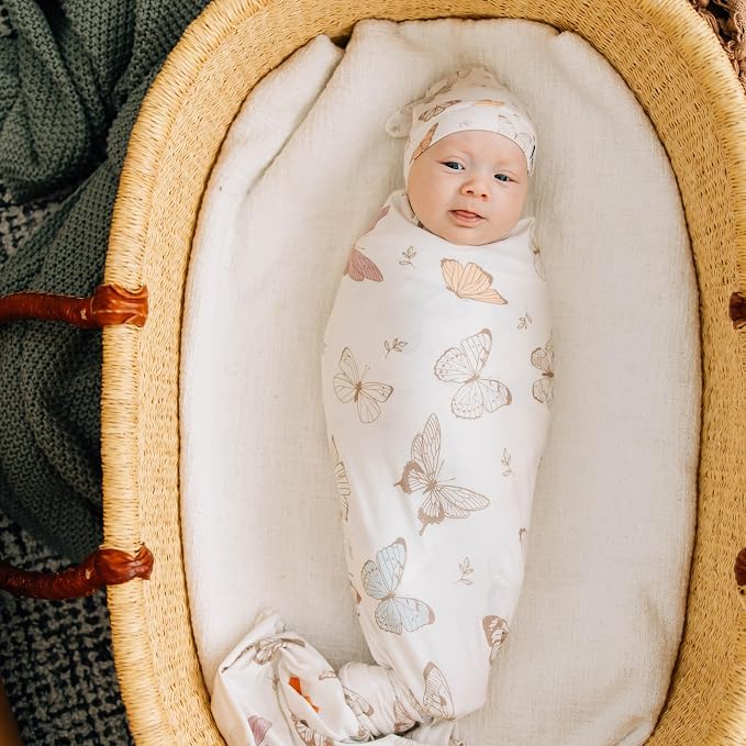 Copper Pearl Swaddle Blankets for Newborns | Soft Stretchy Receiving Blankets - Image 2