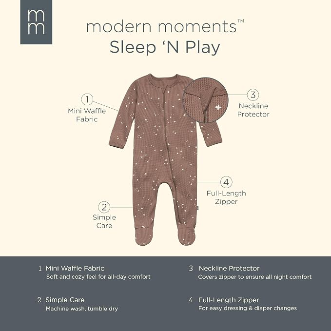 Modern Moments by Gerber Baby Mini Waffle Sleep 'N Play - Image 6