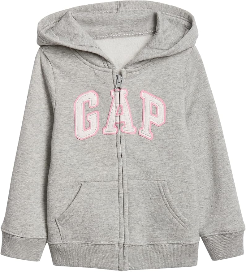GAP Baby Girls' Playtime Favorite Logo Full Zip Hoodie Hooded Sweatshirt by GAP