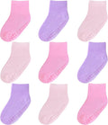 Baby Mid-Crew Socks with Grips for 0-7 Years Old Toddler Boy Girl Kids by SimplyKids