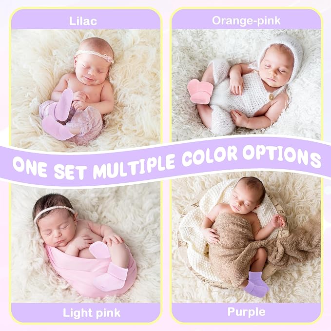 8 Pairs Newborn Socks Thick Cotton Terry Turn Cuff Baby Socks 0-6 Months Cute - Image 2