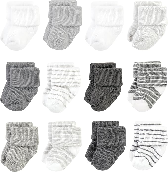 Hudson Baby Basics Unisex Baby Cozy Terry Baby Sock 12-Pack by HudsonBaby
