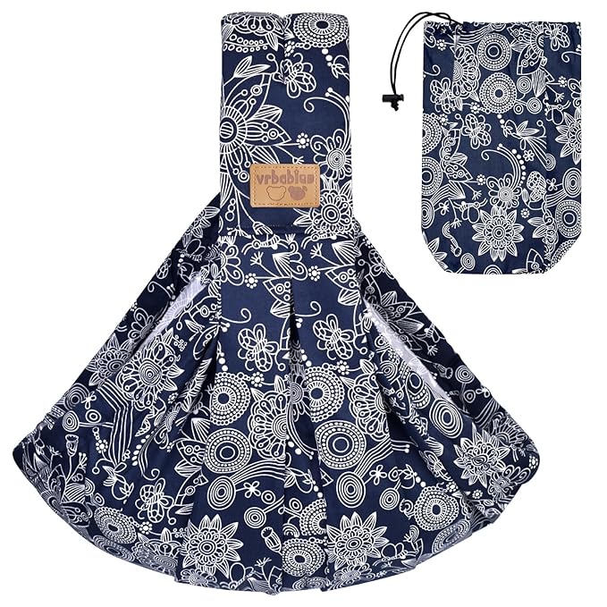 Baby Sling Carrier Newborn, Adjustable Easy Wearing Baby Nursing Warp Sling, New Mom Dad Soft Cotton Baby Front Holder Carrier for Infant Toddler Life Travel Essential Gifts (Dark Blue)