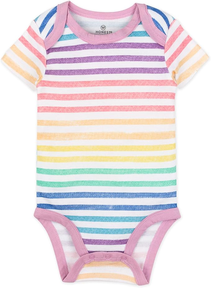 HonestBaby baby-girls 5-pack Short Sleeve Bodysuits One-piece 100% Organic - Image 3