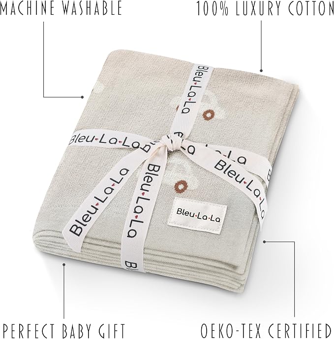Baby Receiving Blanket for Boys 100% Cotton Buttery Soft Cozy Receiving Swaddle - Image 3