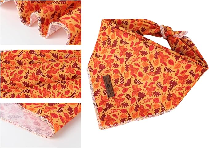 Lionet Paws Fall Dog Bandana for Small Medium Large Dogs, Cat Dog Kerchief - Image 2