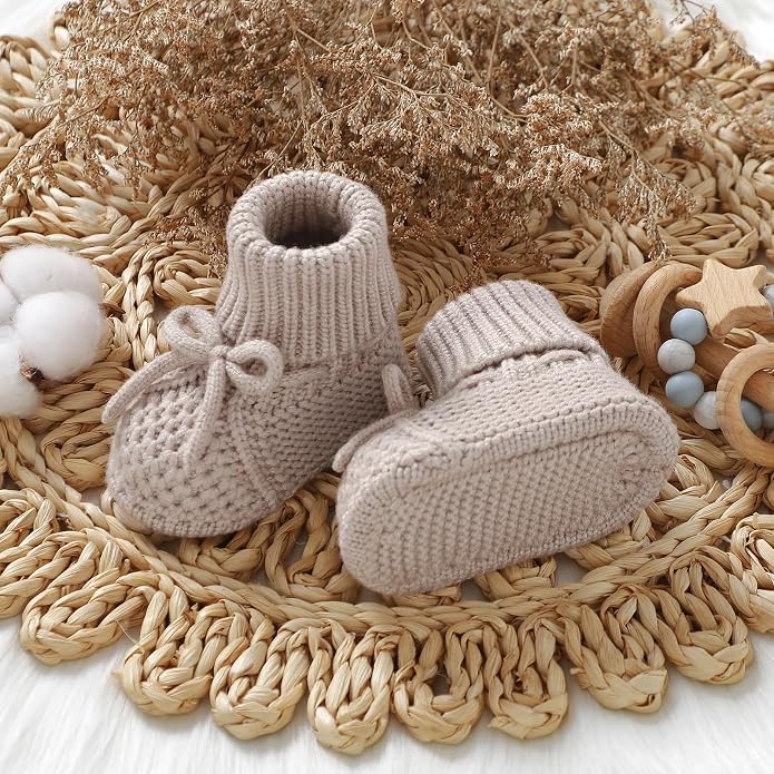 Newborn Shoes Knitted Baby Booties Infant Boys Girls First Walkers | Handmade - Image 3